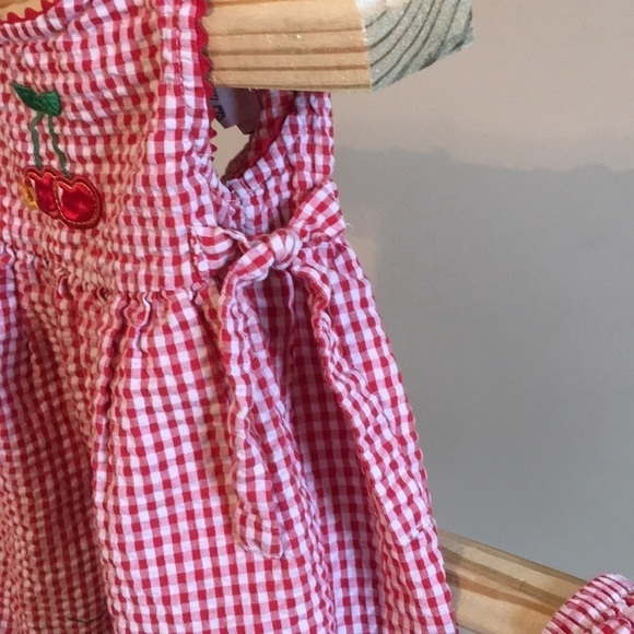 YOUNGLAND Red & White 2 Pc. Checkered Dress. P/A1061/3 - Picture 3 of 6